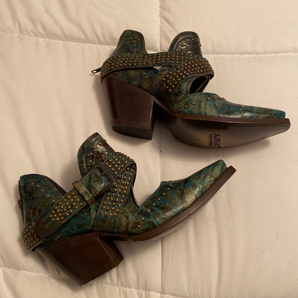 ARIAT Dixon Rock N Roll Booties - Topaz/Turquoise